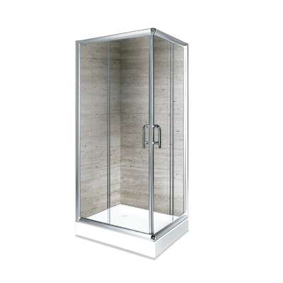 Cheap Price Vintage Simple Bathroom Sanitary Ware Enclosures Stainless Steel Tempered Glass Shower Room