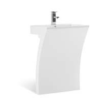 Full Pedestal Stone Sink, Solid Surface Free Standing Basins, basin pedestal Bathroom